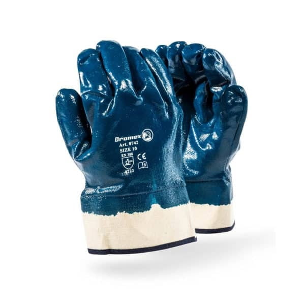 DROMEX NITRILE COATED SAFETY CUFF GLOVES